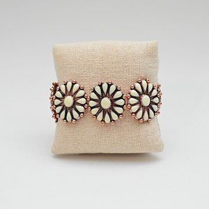 Copper Flower Concho Stretch Bracelet